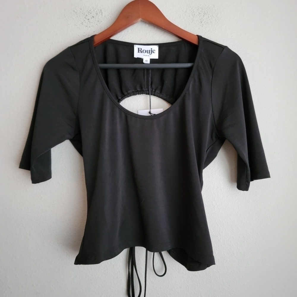 Rouje Walter Top In Noir Size 42 Nwt — image 5 of 8